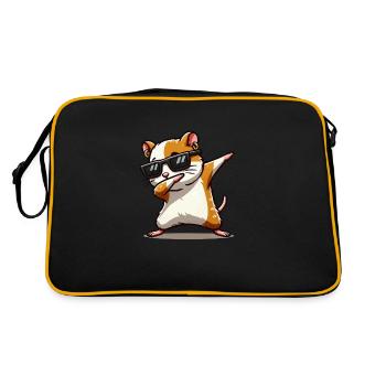 Dabbing de hamster - Sac Retro - noir/or - Dos