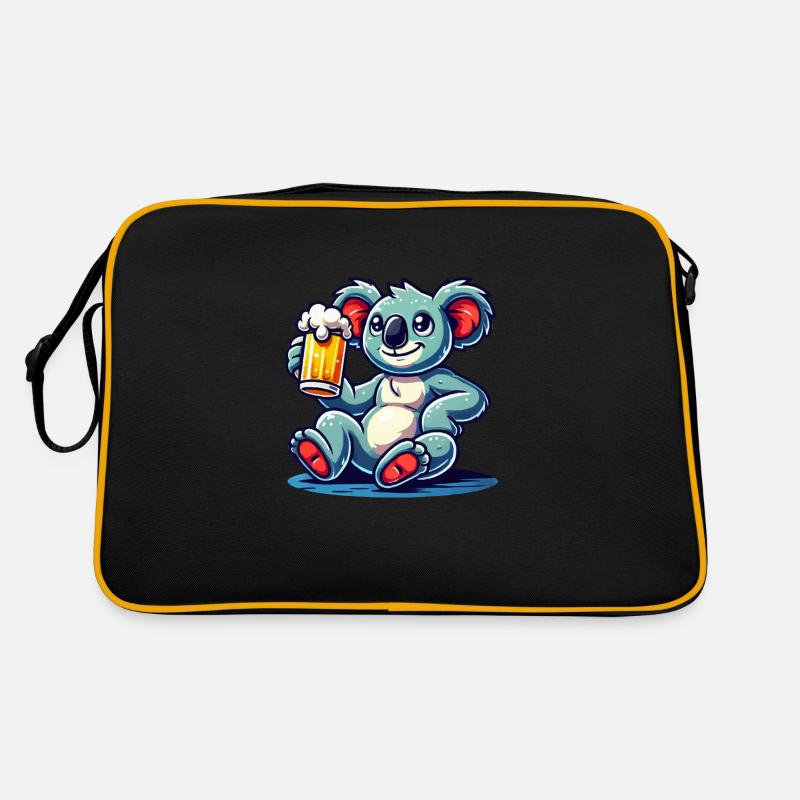 koalabär bier comic Retro Tasche