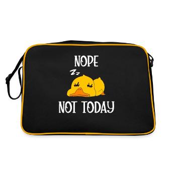 Nope not today duck - Retro Tasche - Schwarz/Gold - Hinten
