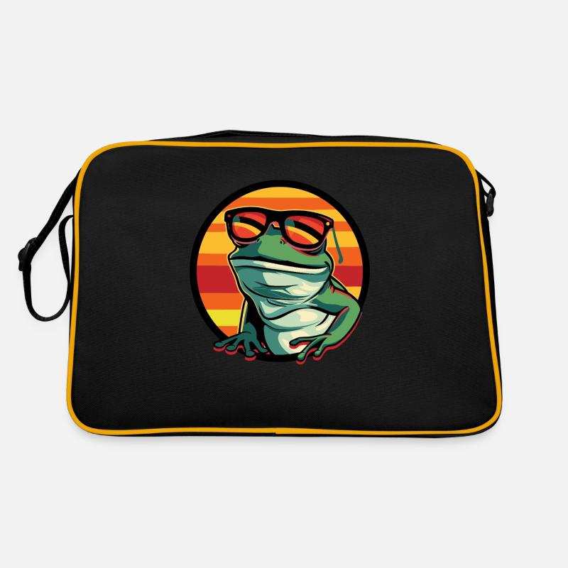 Grenouille Bande dessinée cool Sac Retro