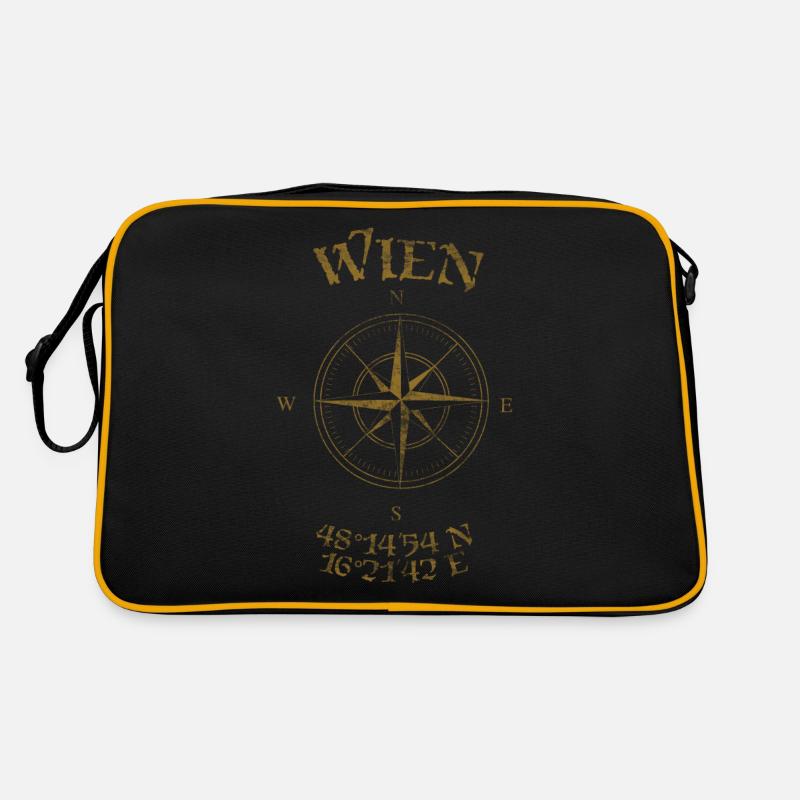 Compass GPS coordinates Vienna Retro Bag