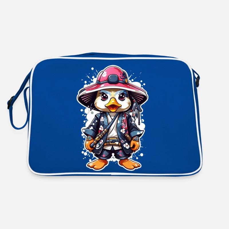 Quack-tastic Samurai Adventures: Cute Samurai Duck Sac Retro