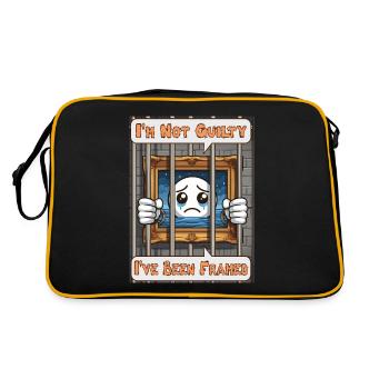 I'm not guilty, I've been framed - Retro Bag - black/gold - Back