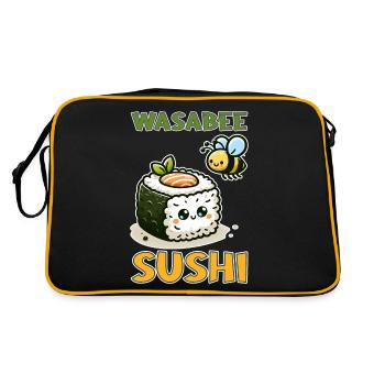 Wasabee Sushi - Sac Retro - noir/or - Dos