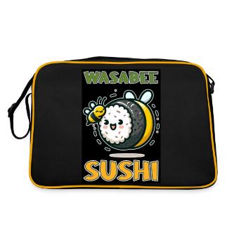 Wasabee Sushi - Sac Retro - noir/or - Dos