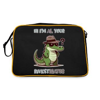 Hi, I'm Al your Investigator - Retro Bag - black/gold - Back