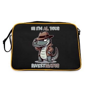 Hi, I'm Al your Investigator - Retro Bag - black/gold - Back