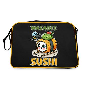 Wasabee Sushi - Sac Retro - noir/or - Dos