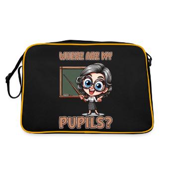Où sont mes élèves ? - Sac Retro - noir/or - Dos
