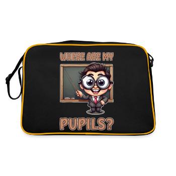 Où sont mes élèves ? - Sac Retro - noir/or - Dos