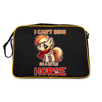 Je ne sais pas chanter, je suis un petit cheval (enroué) - Sac Retro - noir/or - Dos