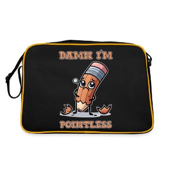 Damn I'm pointless - Retro Bag - black/gold - Back