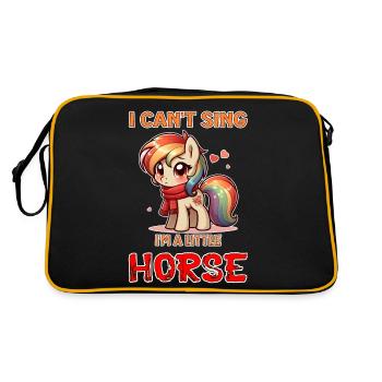 Je ne sais pas chanter, je suis un petit cheval (enroué) - Sac Retro - noir/or - Dos