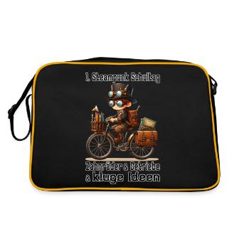Première journée d’école Steampunk - Sac Retro - noir/or - Dos