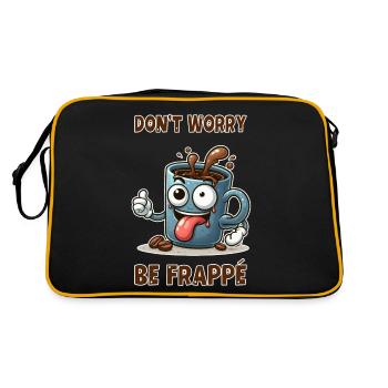 Don't worry - be frappe - Retro Bag - black/gold - Back