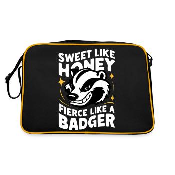 Badger Honey Badger Animal - Retro Bag - black/gold - Back