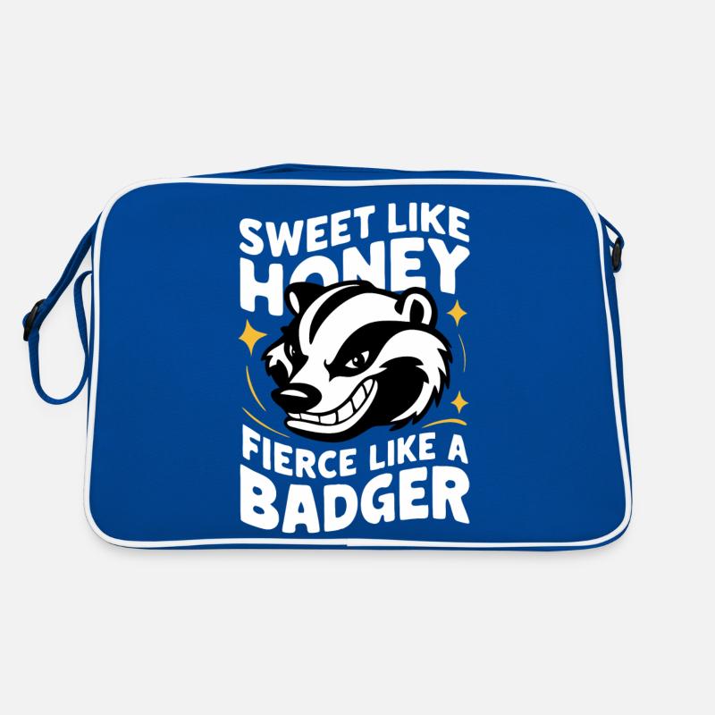 Dachs Honigdachs Tier Retro Tasche