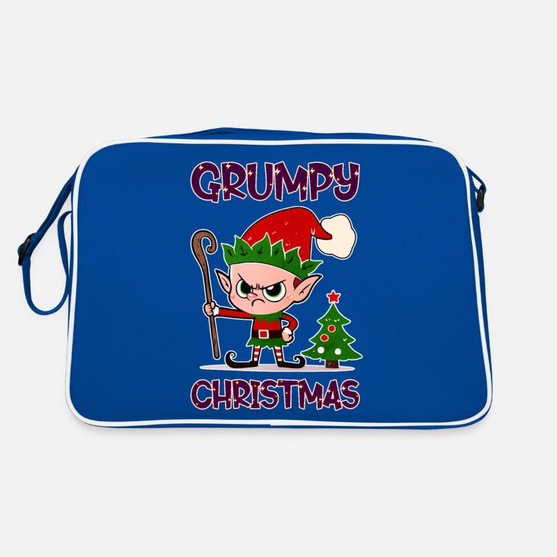 Grumpy Christmas Elf Retro Tasche