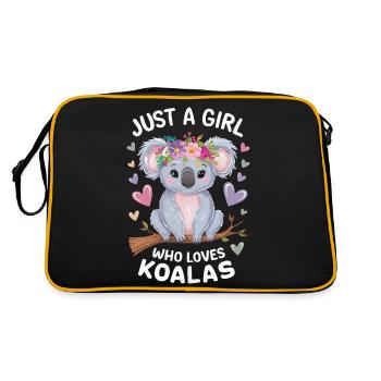 Koala Koala Koala Bear Animal - Retro Bag - black/gold - Back