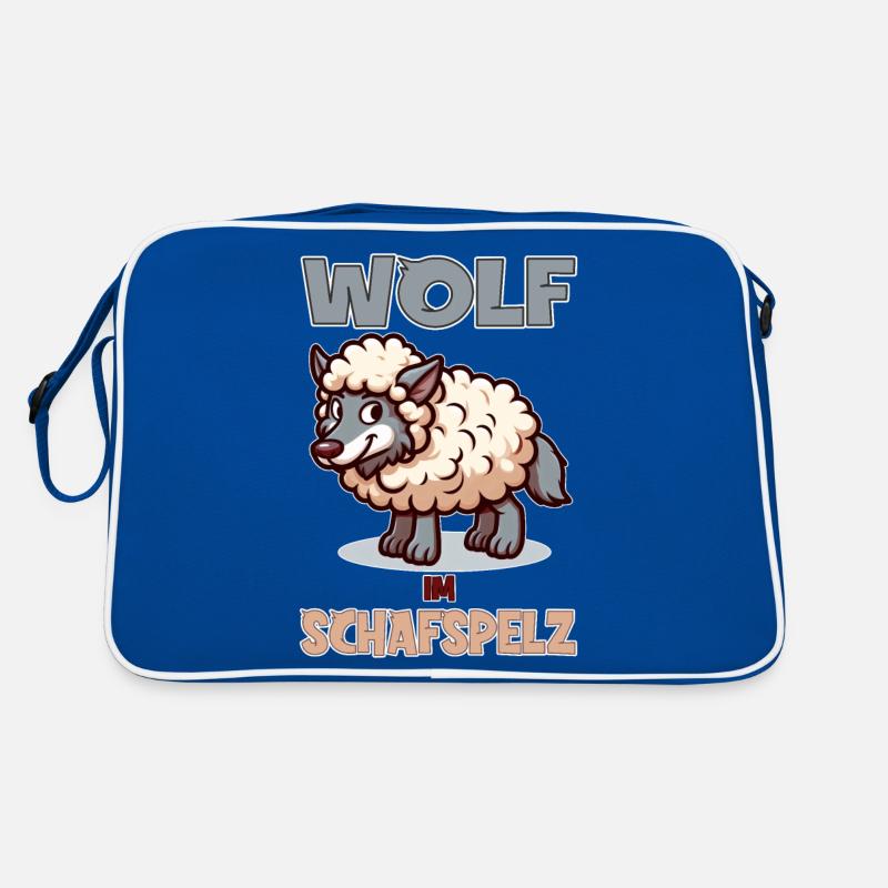Wolf im Schafspelz Retro Tasche