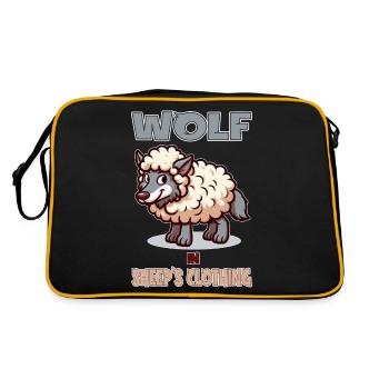 Wolf in Sheep's clothing - Retro Bag - black/gold - Back