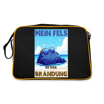 My Rock in the Surf - German Version - Retro Bag - black/gold - Back