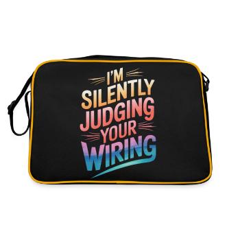 Électricien Électronicien Technicien Artisan Métier Disant - Sac Retro - noir/or - Dos