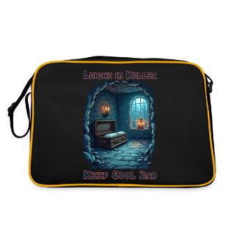 Corpse in the Basement - Keep cool Bro - Retro Bag - black/gold - Back