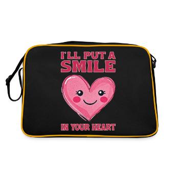 Je vais te mettre un sourire dans le cœur - Sac Retro - noir/or - Dos