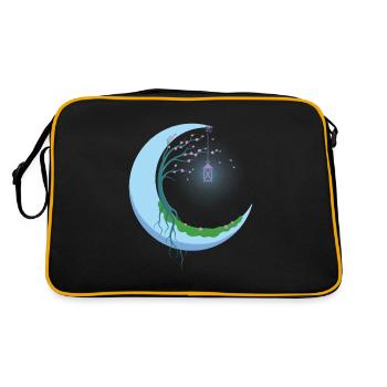 Mond - Retro Tasche - Schwarz/Gold - Hinten