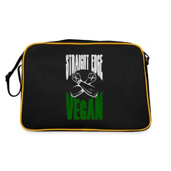 Straight Edge Vegan - Retro Bag - black/gold - Back