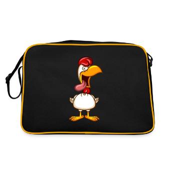 Poulet fou - Sac Retro - noir/or - Dos