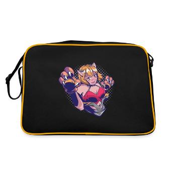Hentai Manga Anime Waifu Japanese ahegao sexy girl - Sac Retro - noir/or - Dos