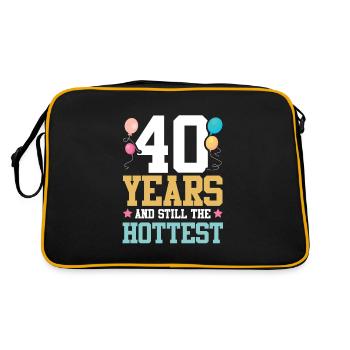 Anniversaire de 40 ans chaud - Sac Retro - noir/or - Dos