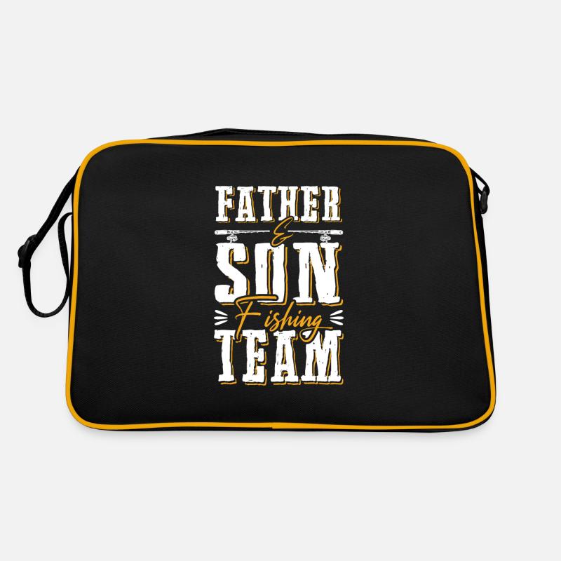 Fishing dad papa son Retro Bag