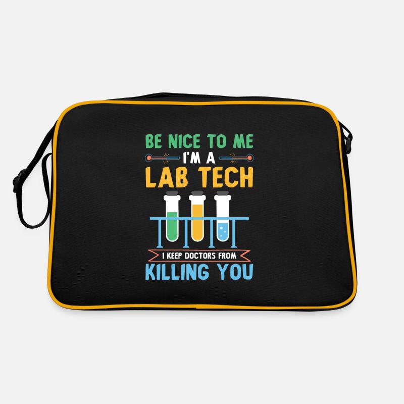 Wissenschaft labor Science Spruch Retro Tasche