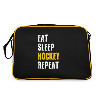 Eishockey - Retro Tasche - Schwarz/Gold - Hinten