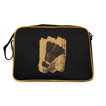 Badminton shuttlecock - Retro Bag - black/gold - Back