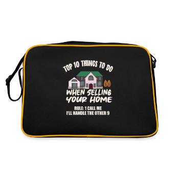 Real estate agent real estate agent seller - Retro Bag - black/gold - Back