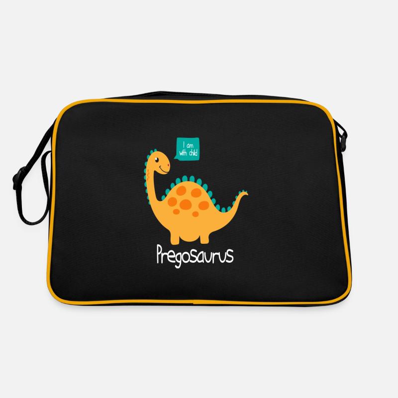 Pregosaurus Schwangerschaft Dinosaurier Retro Tasche