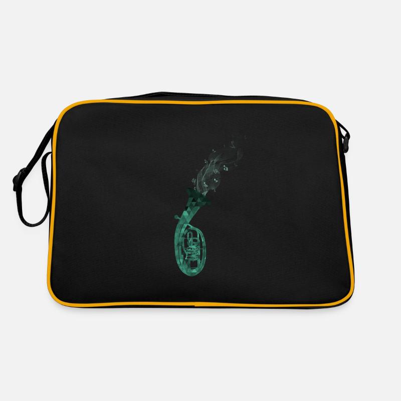 tenorhorn - Retro Tasche - Schwarz/Gold