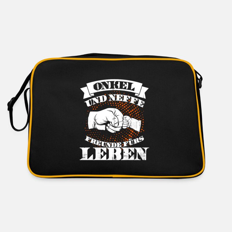 onkel und neffe - Retro Tasche - Schwarz/Gold