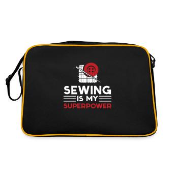 La couture est ma couturière superpuissante - Sac Retro - noir/or - Dos