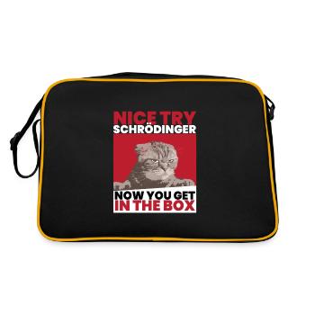 Nice Try Schrödinger Schrödinger Chat Schrödinger - Sac Retro - noir/or - Dos