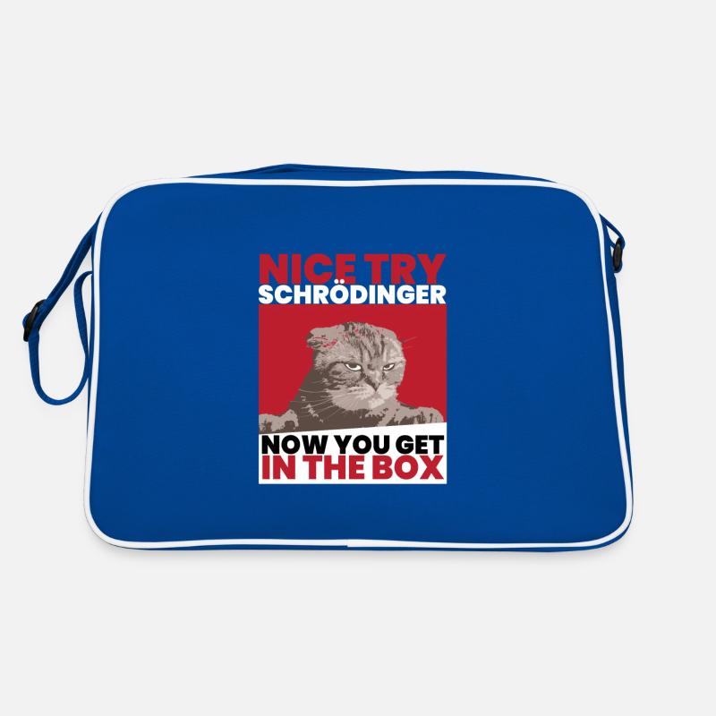 Nice Try Schrödinger Schrödingers Katze Retro Tasche