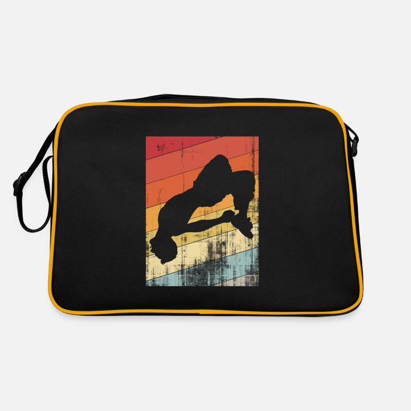 Parkour-Retro - Retro Tasche - Schwarz/Gold