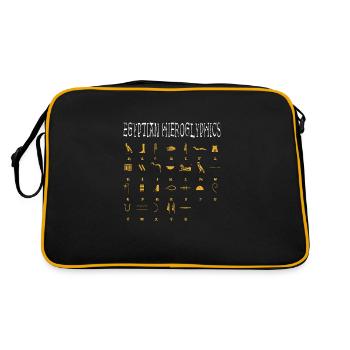 Egyptian Hieroglyphics Egypt Pyramid - Retro Bag - black/gold - Back