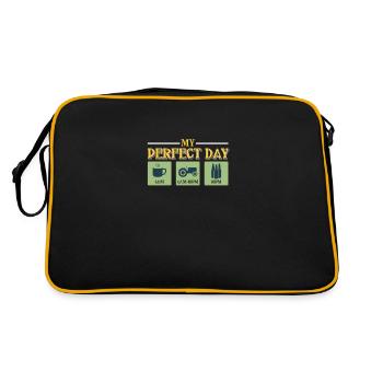 Traktor - Retro Tasche - Schwarz/Gold - Hinten