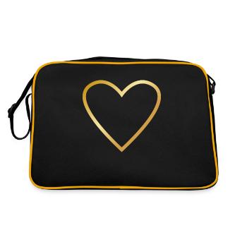 Cœur Or - Sac Retro - noir/or - Dos