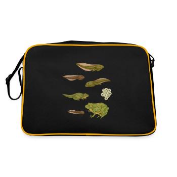 Grenouille animal feuillus Amphibie Quak - Sac Retro - noir/or - Dos